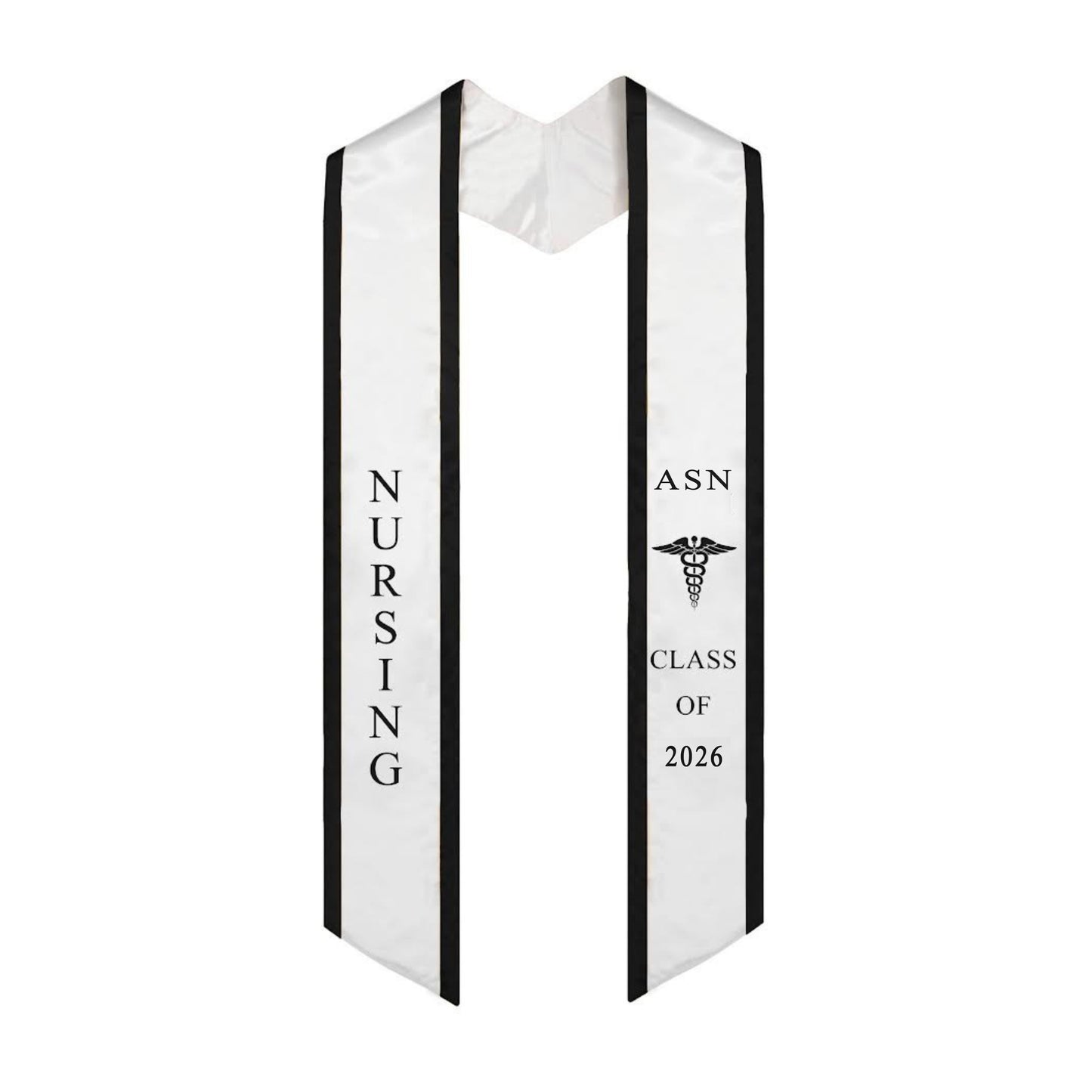 Ovaltag Nursing ASN Graduation Stole Class of 2026 With Medical Logo Graduate Sash Nurses Stoles Graduation Gift Idea