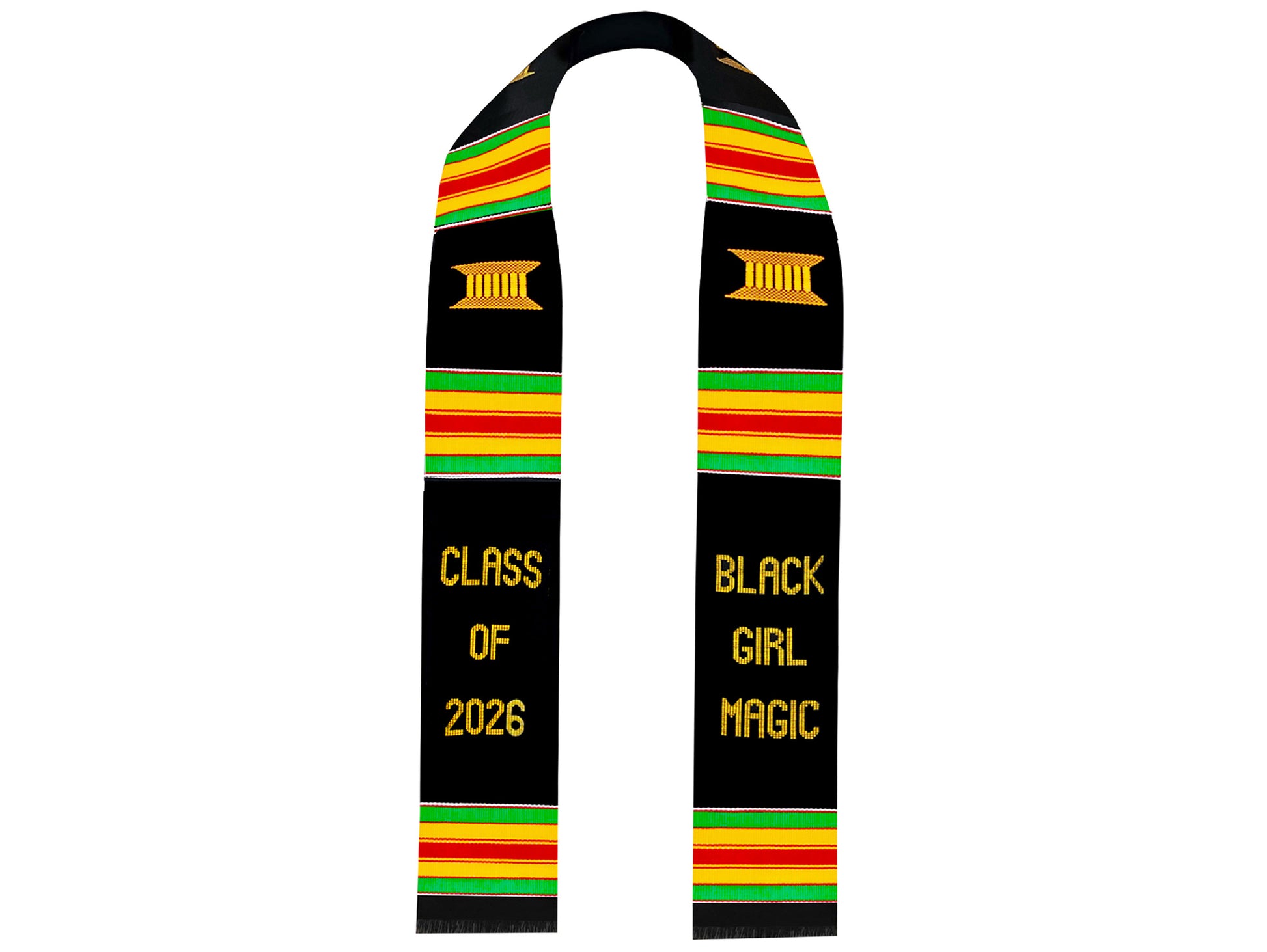 Black Girl Magic Kente Graduation Stole Class of 2026