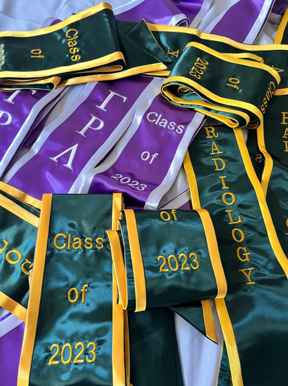 Custom Graduation Stole Class of 2026 Personalized Sash
