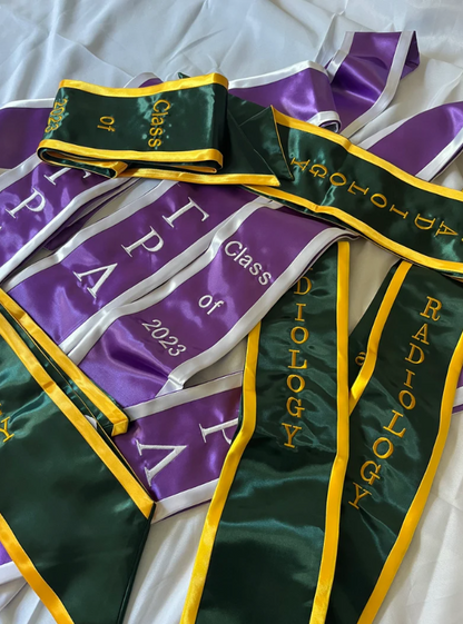 Custom Graduation Stole Class of 2026 Personalized Sash