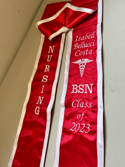 Custom Graduation Stole Class of 2026 Personalized Sash