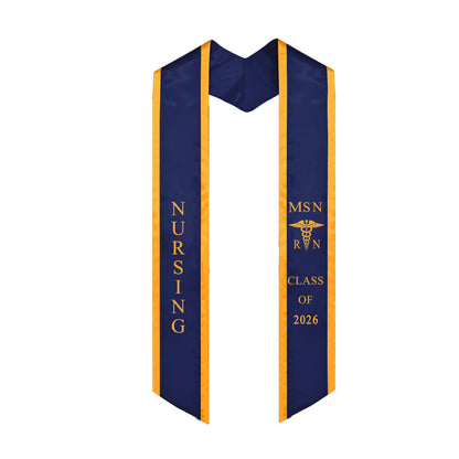 Ovaltag Nursing MSN RN Graduation Stole Class of 2026 Graduate Sash Nurses Stoles Graduation Gift Idea Class of 2026