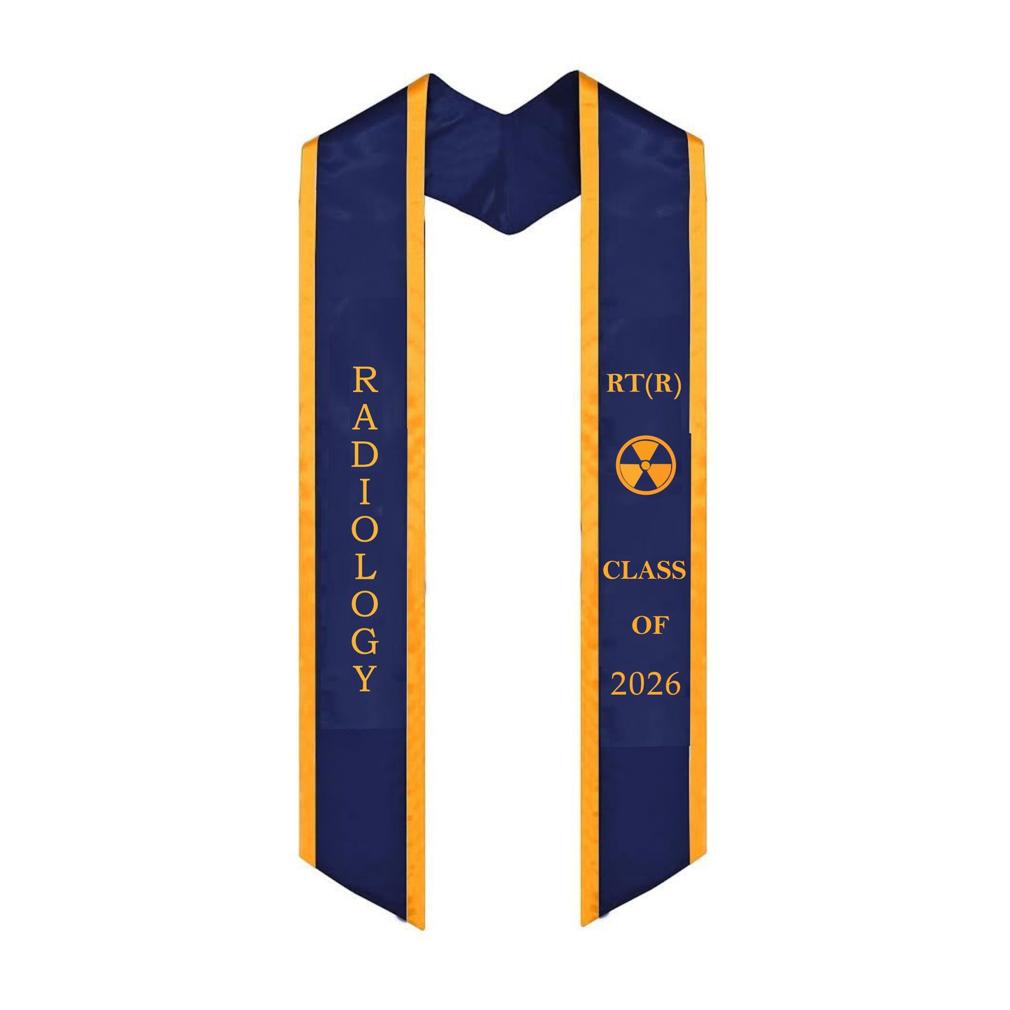 Navy With Gold Trim Radiology Graduation Stole Class of 2026