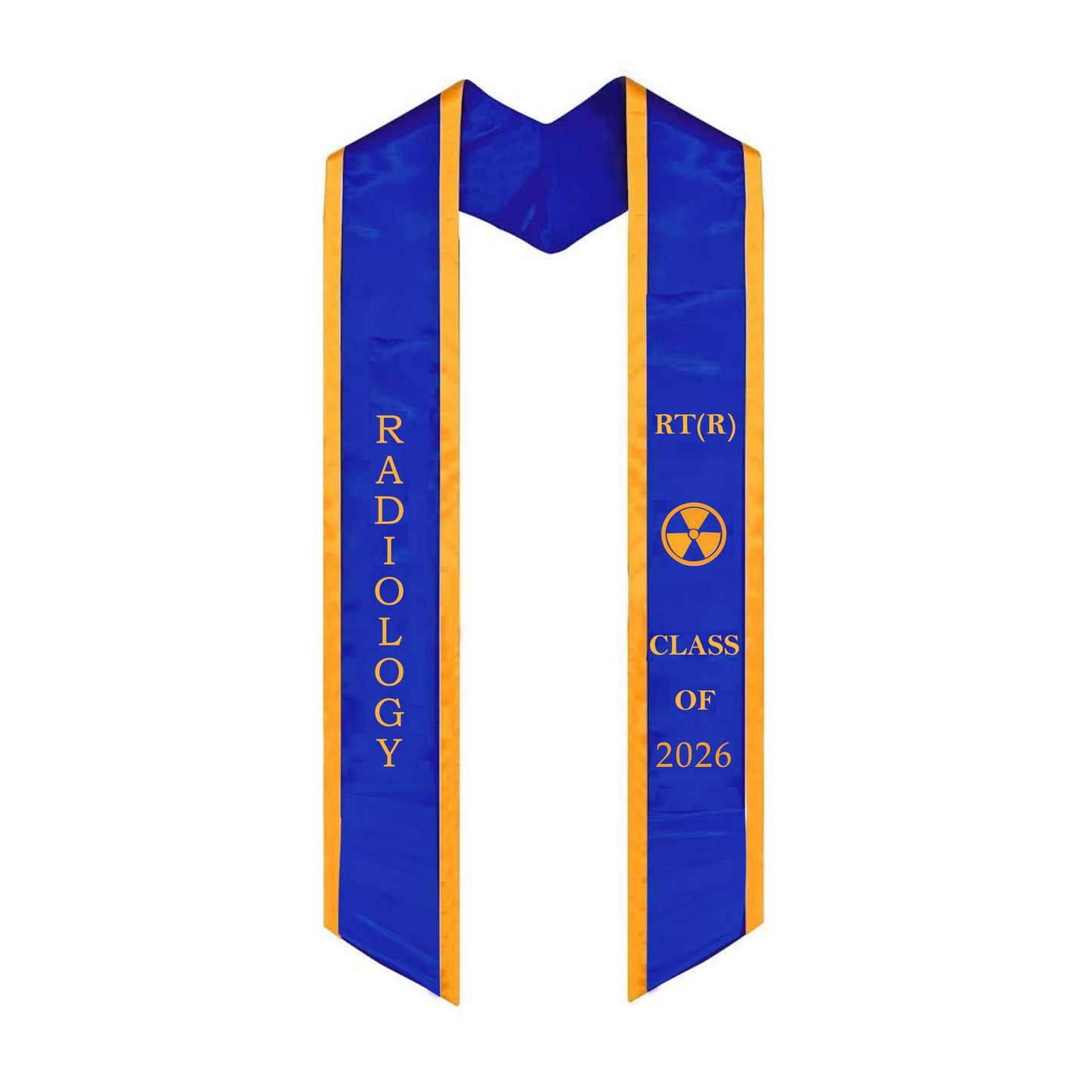 Royal Blue with Gold Trim Radiology Graduation Stole Class of 2026