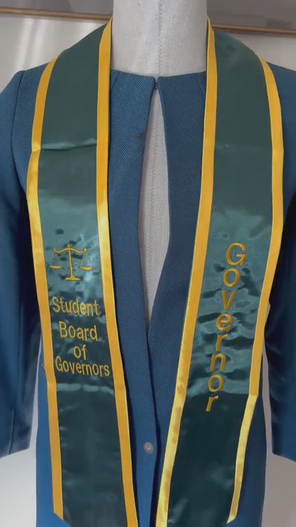 Custom Graduation Stole Class of 2026 Personalized Sash